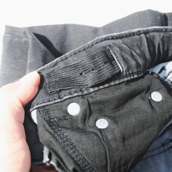 DEEP BLACK DENIM JEANS Boys 7 STRETCH SLIM CUT PANTS POCKETS COMFY ADJUSTABLE - Picture 14 of 15